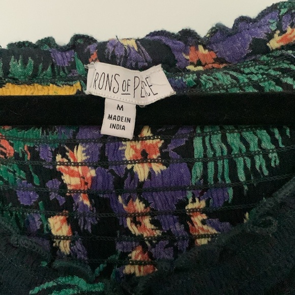 Navy Tropical Print Ruched Jumpsuit 🌴 - Picture 4 of 4